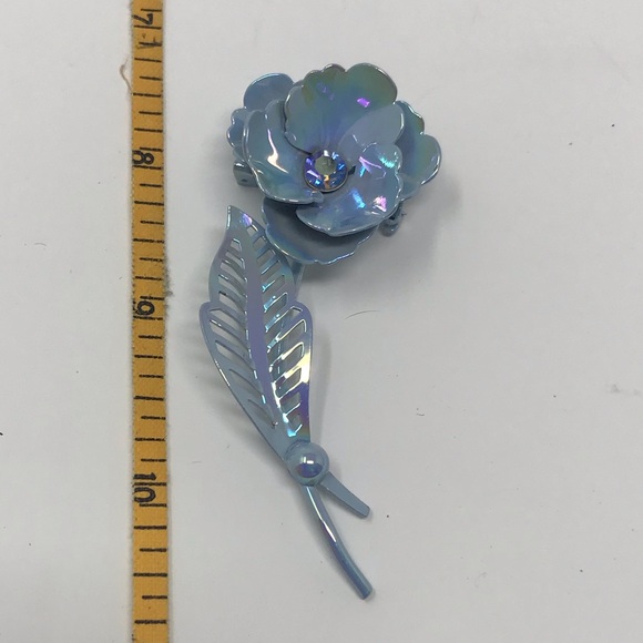 Vintage large flower brooches - Picture 7 of 13